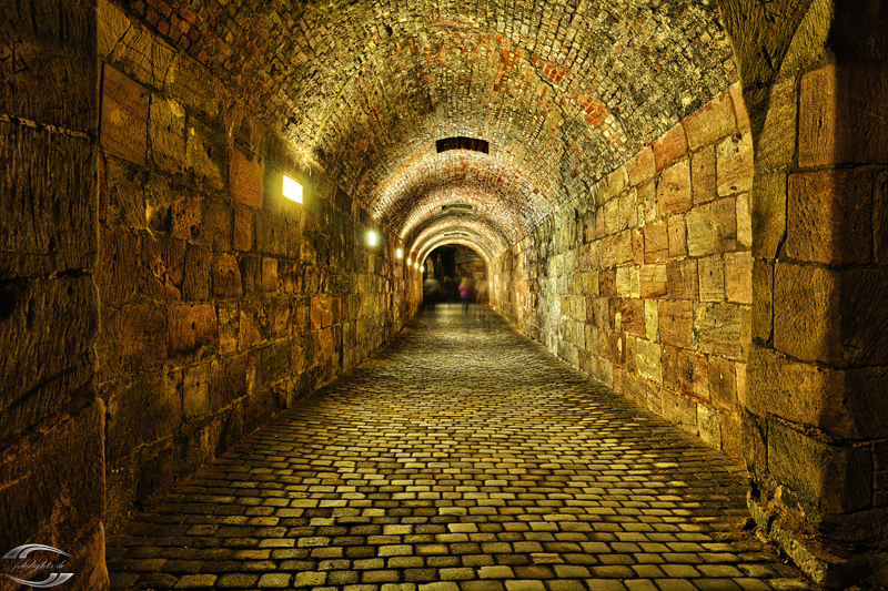 Blick im Inneren eines Tunnels