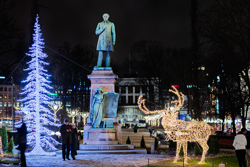 Blick auf eine Statue