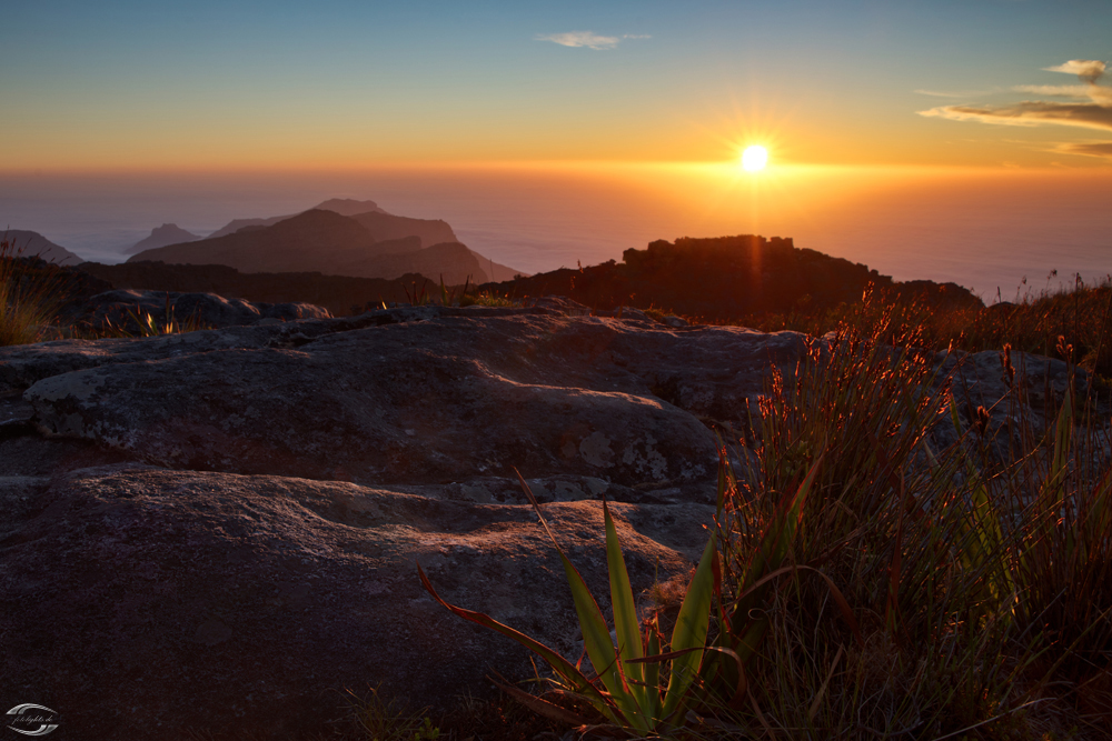 Sonnenuntergang auf dem Tafelberg