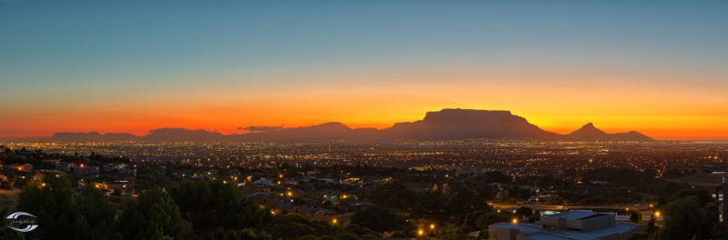 Abendpanorama von Kapstadt