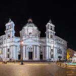 Panorama der Piazza Navona bei Nacht